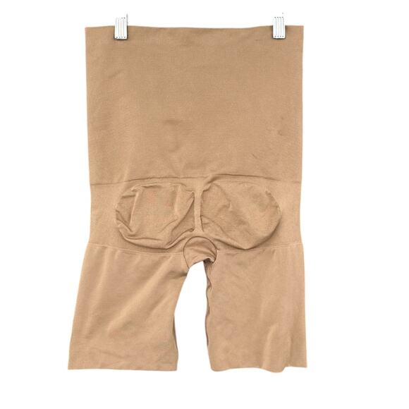 ASSETS By SPANX Tan Seamless Mid Thigh Length High Waisted Shapewear Womens XL - Picture 2 of 5